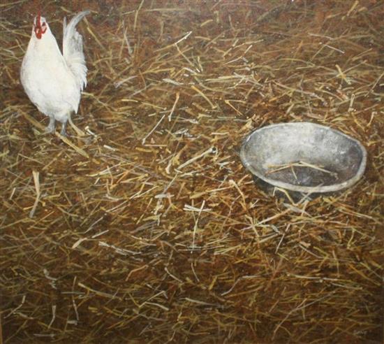 Ron Bone (1950-) Milton Abbas Farm 9 x 10.25in.